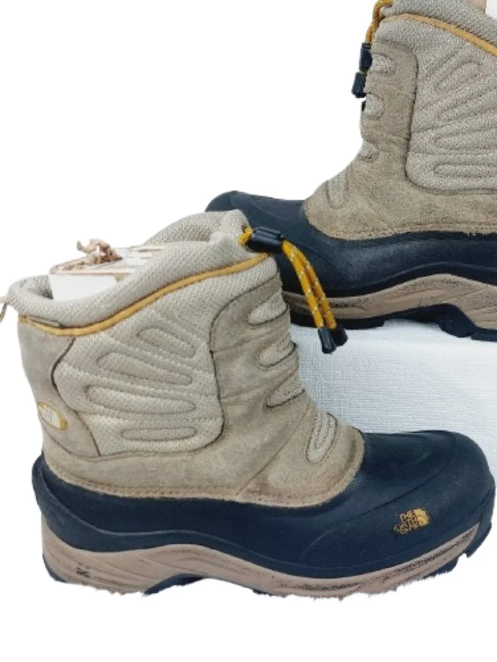 The North Face Boys Beige Chilkat Waterproof Insulated Pull-On Snow Boots Size 5